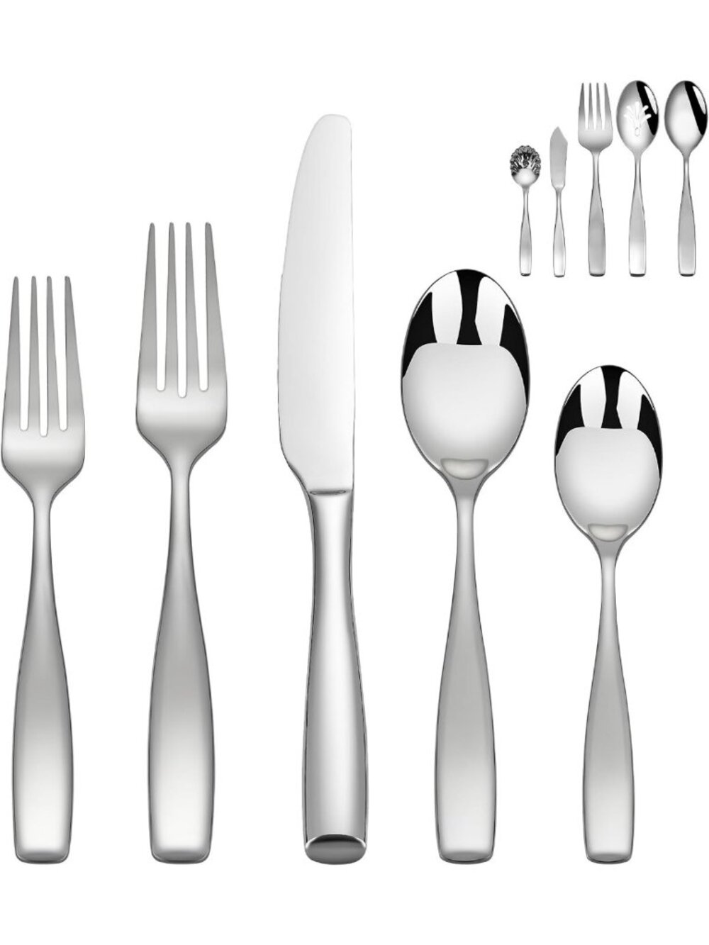 45-Piece Heavy Duty Stainless Steel Flatware Set for 8 - Durable Silverware Set